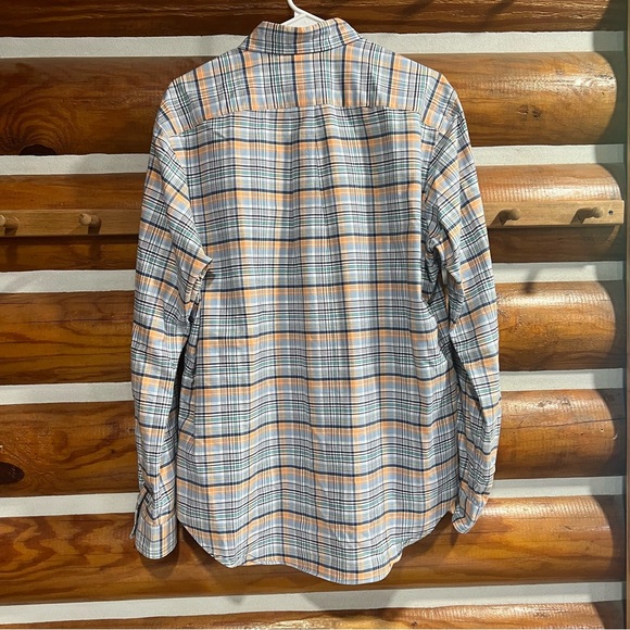 Ralph Lauren Orange and Blue Plaid Men’s‎ button up Shirt Large - Picture 4 of 4